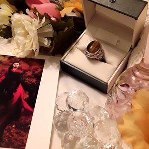 SAJEN NEW,DESIGNER 925 STERLING TIGER EYE RING 6